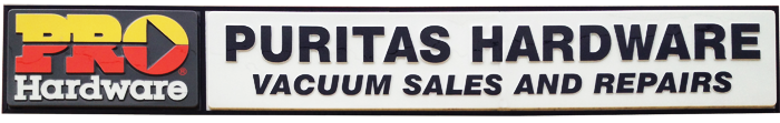 Puritas Hardware — vacuum sales and repairs